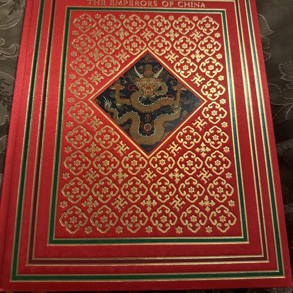 The Emperors of China Treasures of the World Stonehenge Silk Hard Cover book vtg
